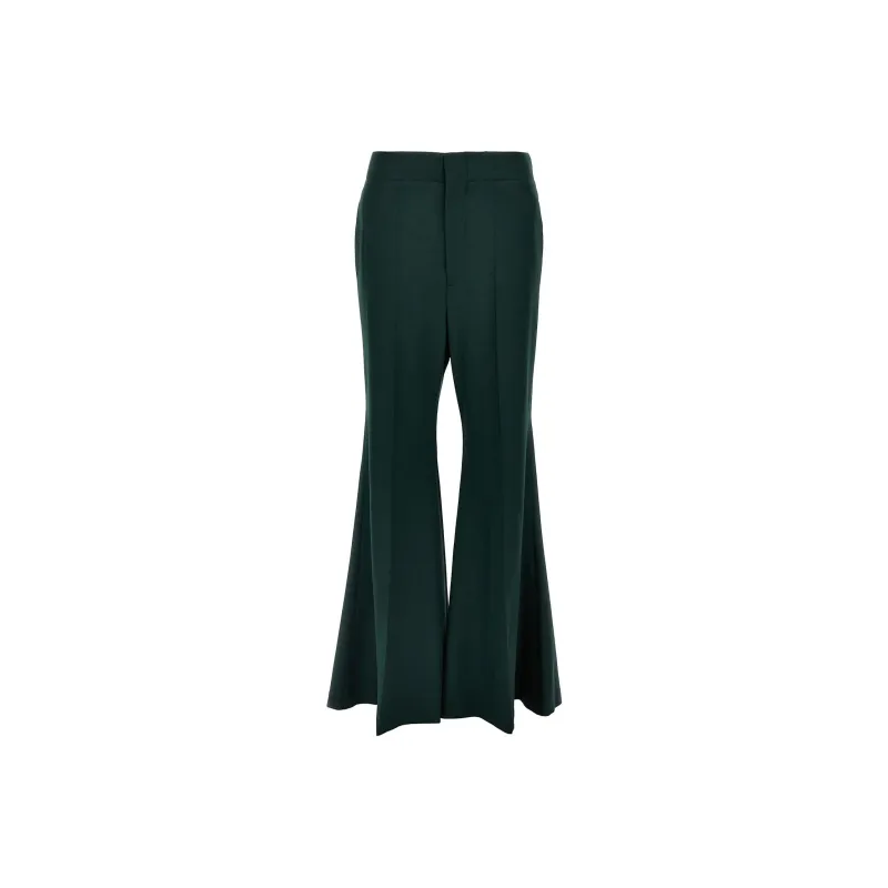 Victoria Beckham Pressed Crease Flared Trousers-0