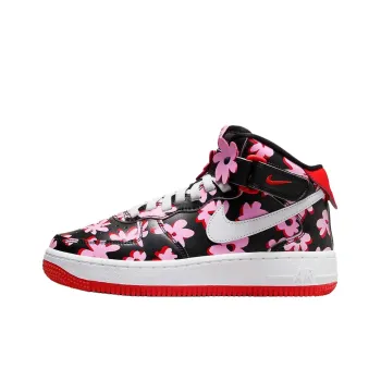 Nike Air Force 1 Cushioning, Wear Resistant High Top Skateboard Shoes Unisex Black Pink