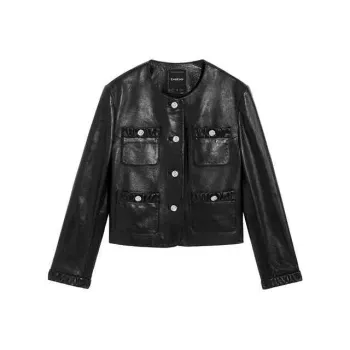 Bebe FW24 Leather Jacket Women's Black