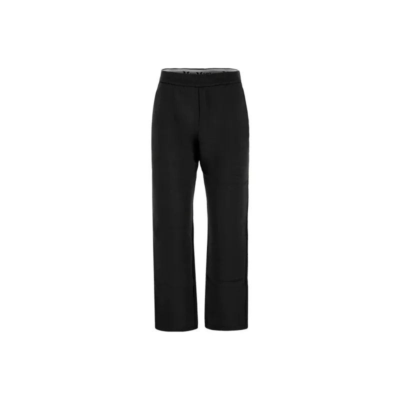 'S MAX MARA Logo Detailed Straight Leg Trousers-0