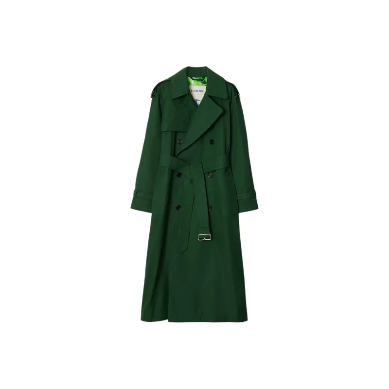 Burberry Long Silk Trench Coat-0