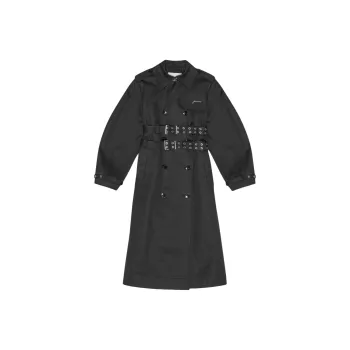 GANNI Trench Coat Women's Black