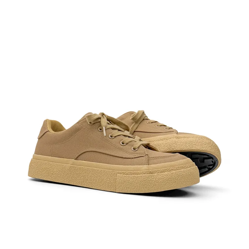 Mengsai Cushioning, Wear Resistant Low Top Skateboard Shoes Men's Camel-3