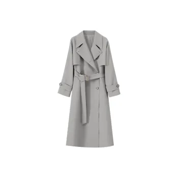 MOSIIMORII Trench Coat Women's Apricot Gray