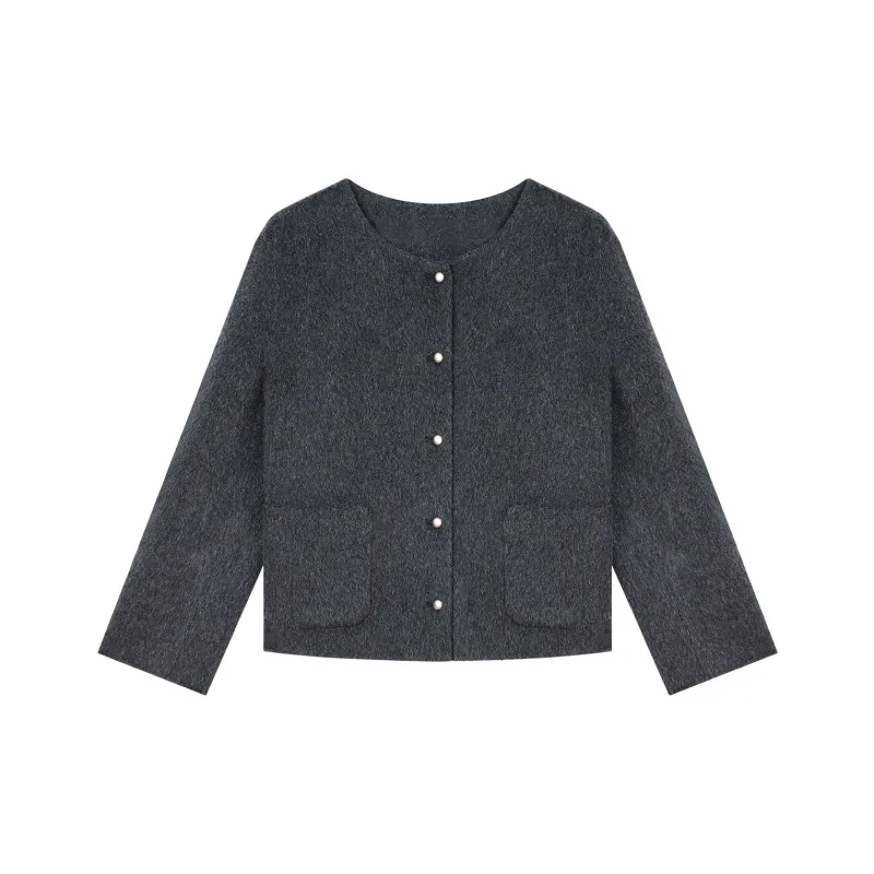 THE SEA LIFE Velvet feel Coat Women's Black Gray-0