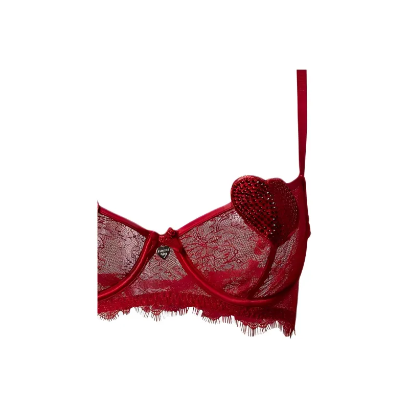 Twinset Lace Balconette Bra And G string Set-4