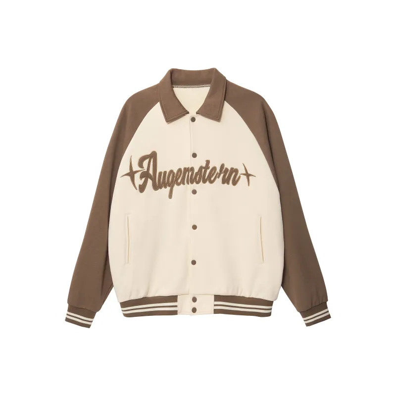 Tryforlove Autumn And Winter Season Baseball Jacket Unisex Black Khaki-0
