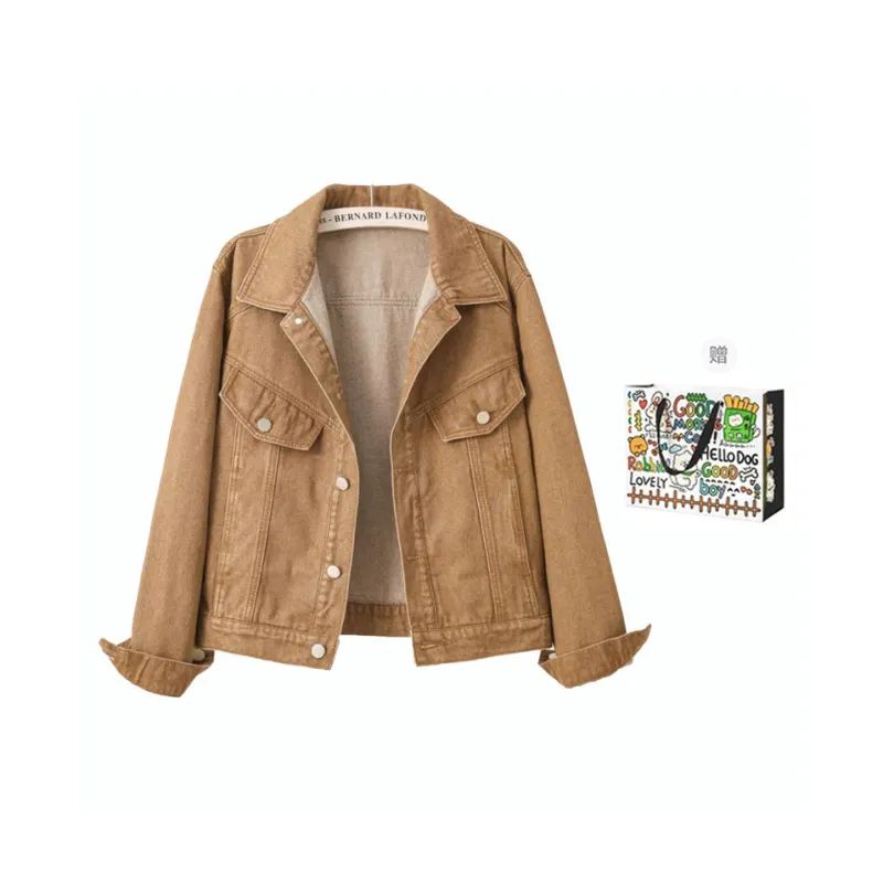 OURUOKE Denim Jackets Women's-0