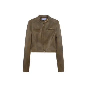 UNIFREE Leather Jacket Women's Coffee