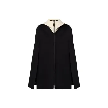 LOUIS VUITTON Ribbed Hood Double Face Cape