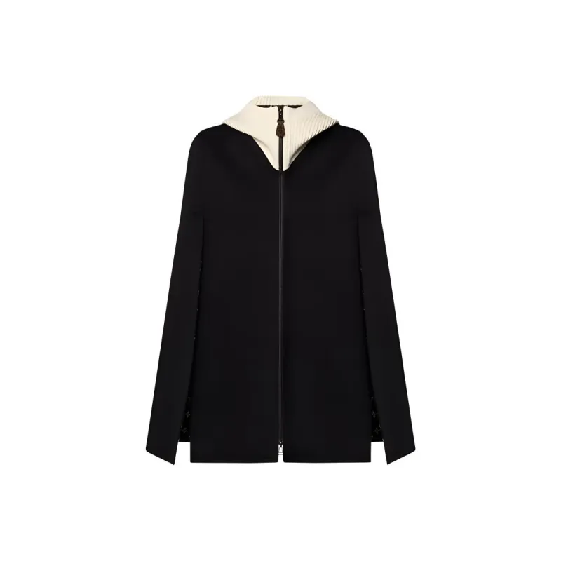 LOUIS VUITTON Ribbed Hood Double Face Cape-0
