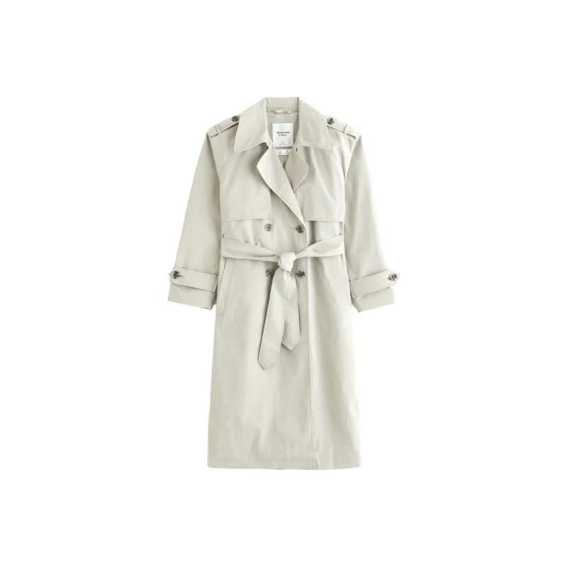 Abercrombie＆Fitch Trench Coats Women's Gray-0
