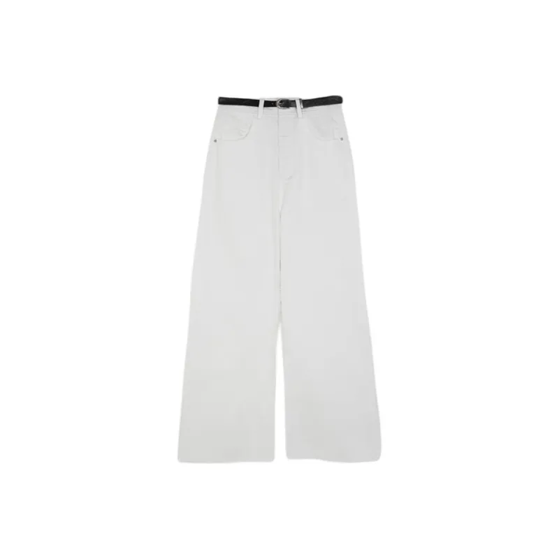 IHIMI Casual Pants Women's Cream Puff White-0