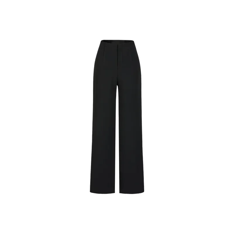 JZ. ANNAKRO Casual Pants Women's Plain Black-0