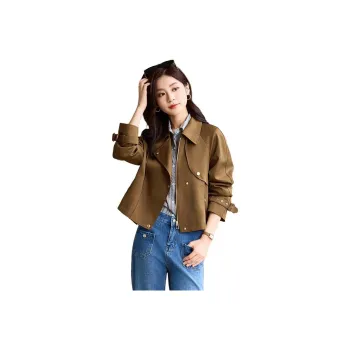 Yi Mengyuan Cropped Trench Coat Women's