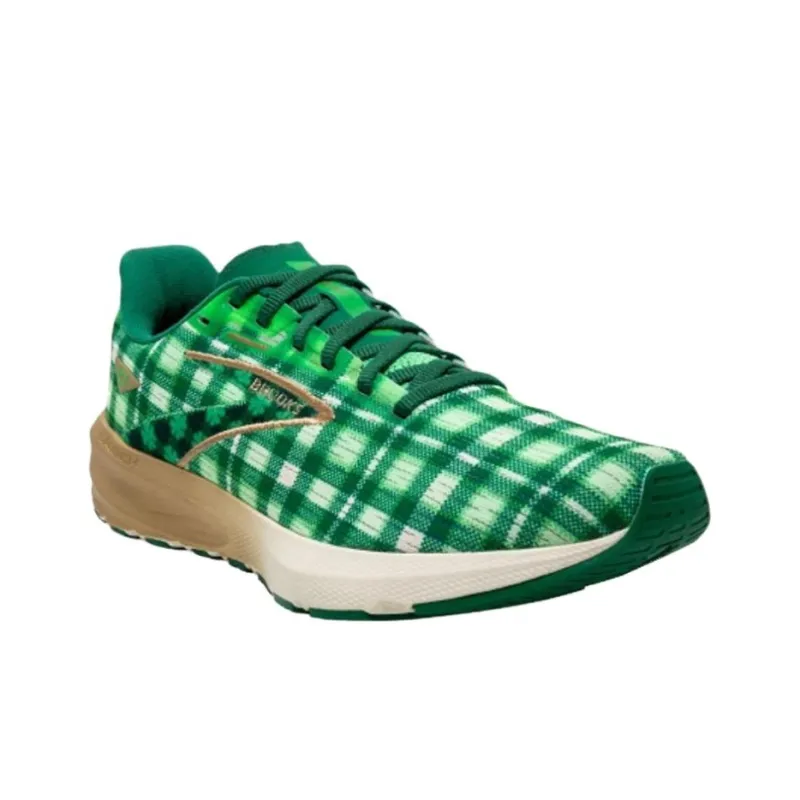 Brooks Launch 10 Anti Slip Wear Resistant Low Top Running Shoes Men's Green-2