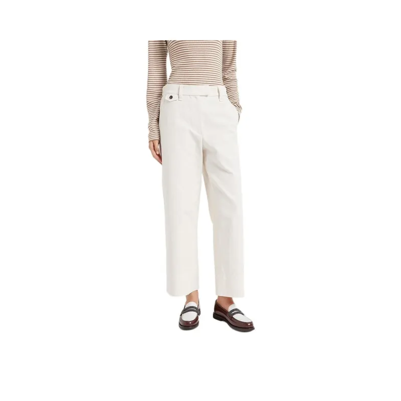 Brunello Cucinelli Embellished Cropped Chino Trousers-0