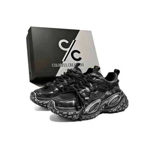 Colorful Creations Slip Resistant, Abrasion Resistant, Breathable, Lightweight Low Top Chunky Sneakers Men's
