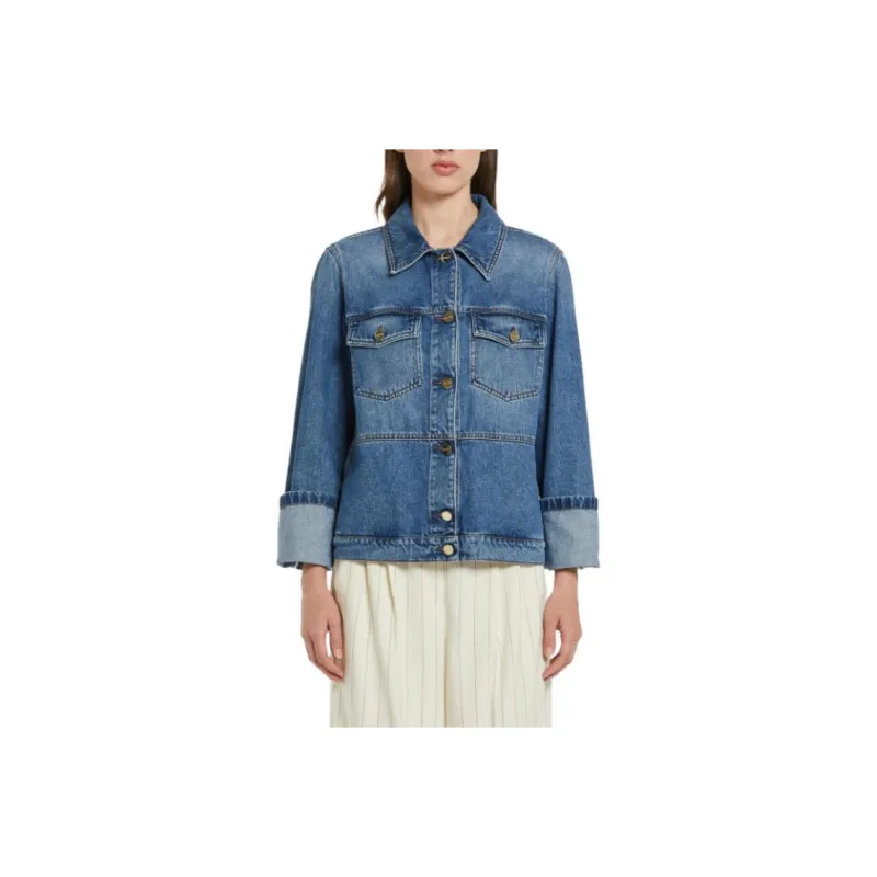 I BLUES Denim Jacket Women's Blue-0