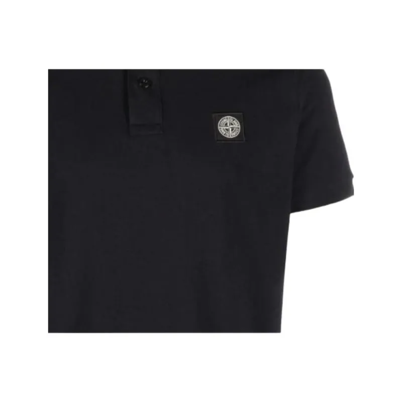STONE ISLAND Compass Logo Embroidered Short Sleeved Polo Shirt-1