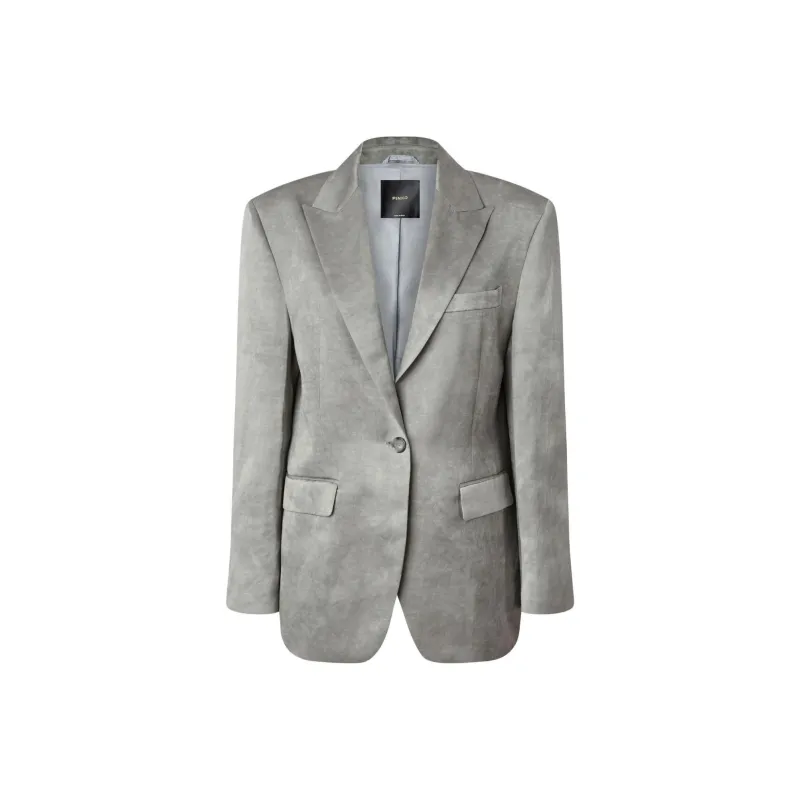 PINKO For You Single Breasted Slub Satin Blazer-0