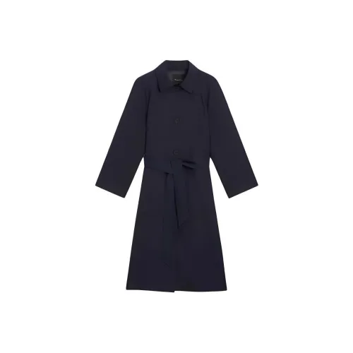 Massimo Dutti Trench Coat Women's Navy Blue