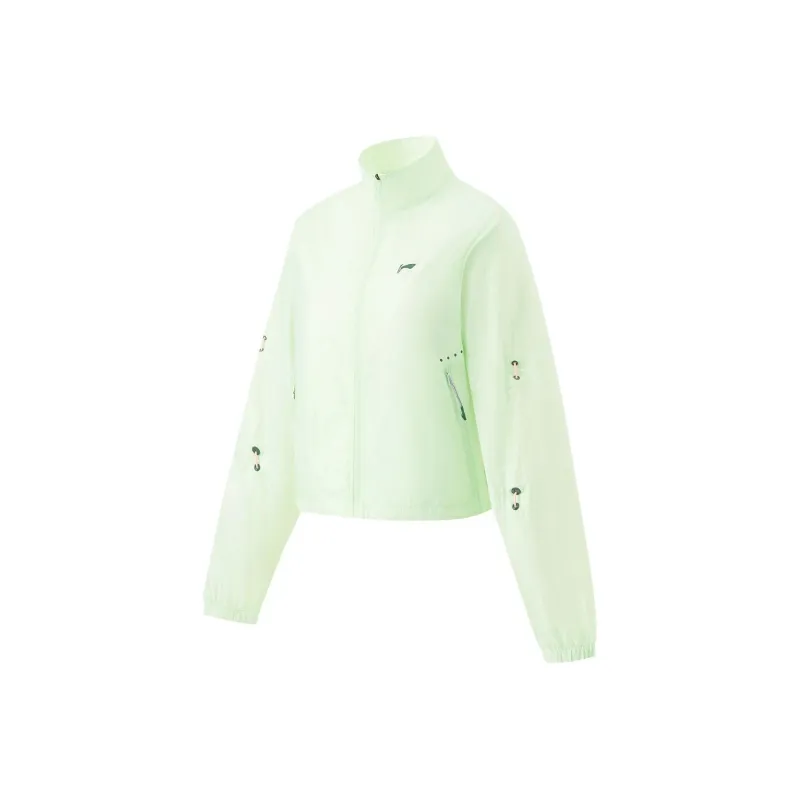 LiNing Running Collection Trench Coat Women's Fairy Fruit Green-0