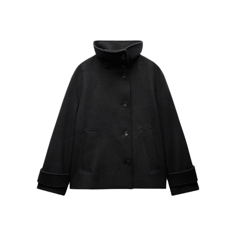 ZARA ZW Series Coats Women's Dark Gray-0