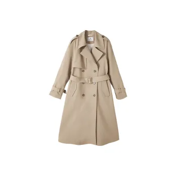 XIANGYING Trench Coat Women's Khaki