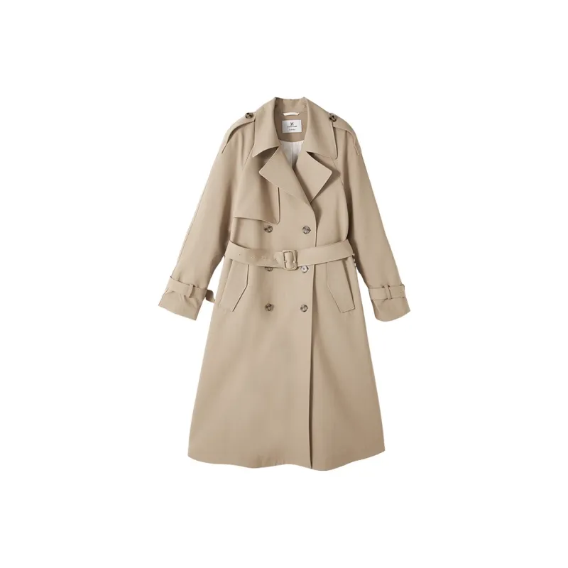 XIANGYING Trench Coat Women's Khaki-0