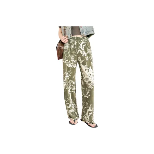Tom And Jerry X ELF SACK Casual Pants Women's Tom And Jerry Green