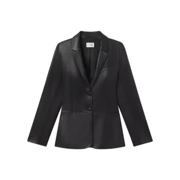 FRAME FW24 Leather Jacket Women's Black