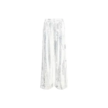 Rotate Mid waist Wide leg Trousers