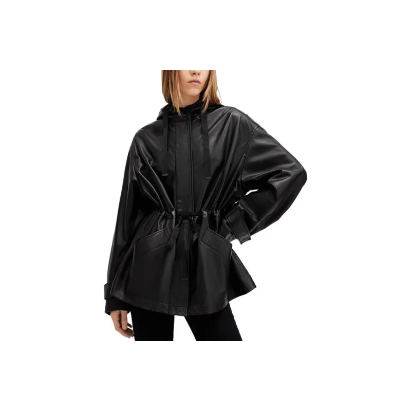 ALLSAINTS Leather Jacket Women's Black-0