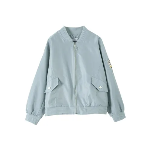 Mo Han Yi Mei Baseball Jacket Women's Blue