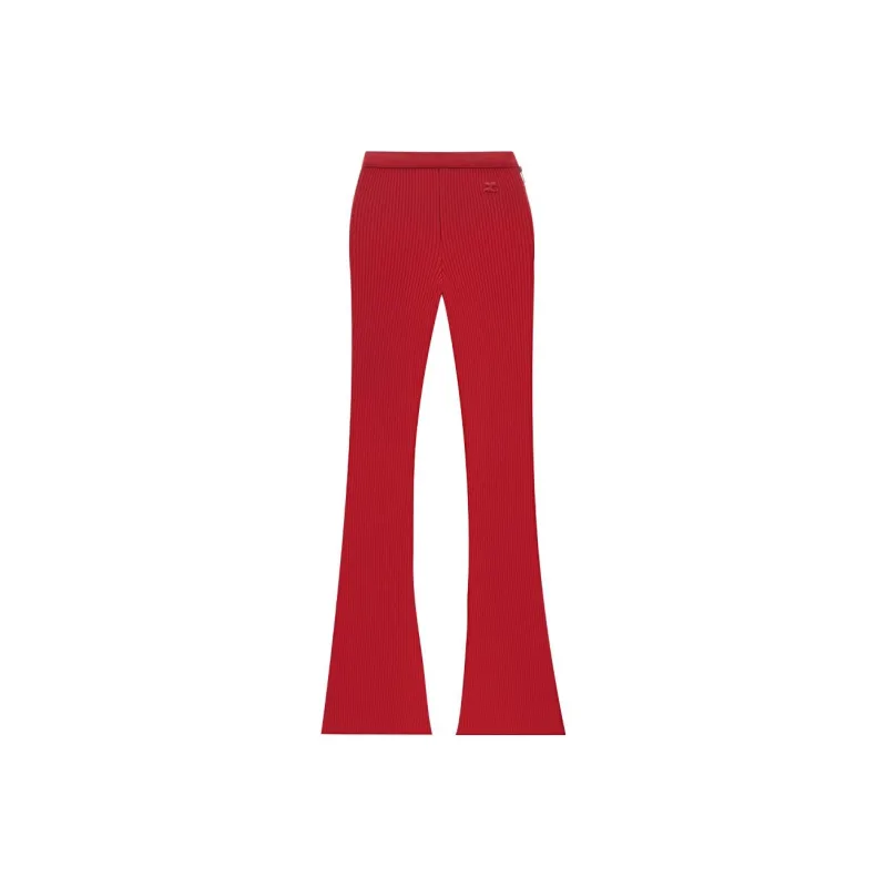 COURREGES Reediton Ribbed Flared Trousers-0