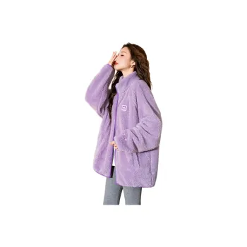 Tonlion Velvet feel Coat Women's Light Soft Purple