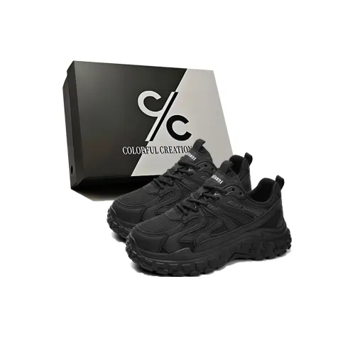 Colorful Creations Slip Resistant, Abrasion Resistant, Breathable, Lightweight Low Top Chunky Sneakers Men's Box