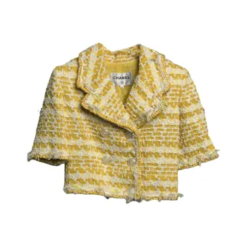 CHANEL 2000s Cropped Tweed Jacket