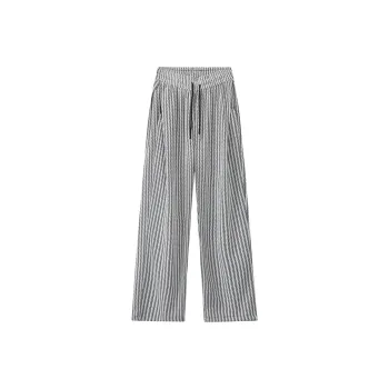 WSRX Casual Pants Unisex Black White Stripes