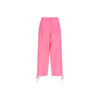 MSGM Elasticated-Ankles Wide-Leg Trousers