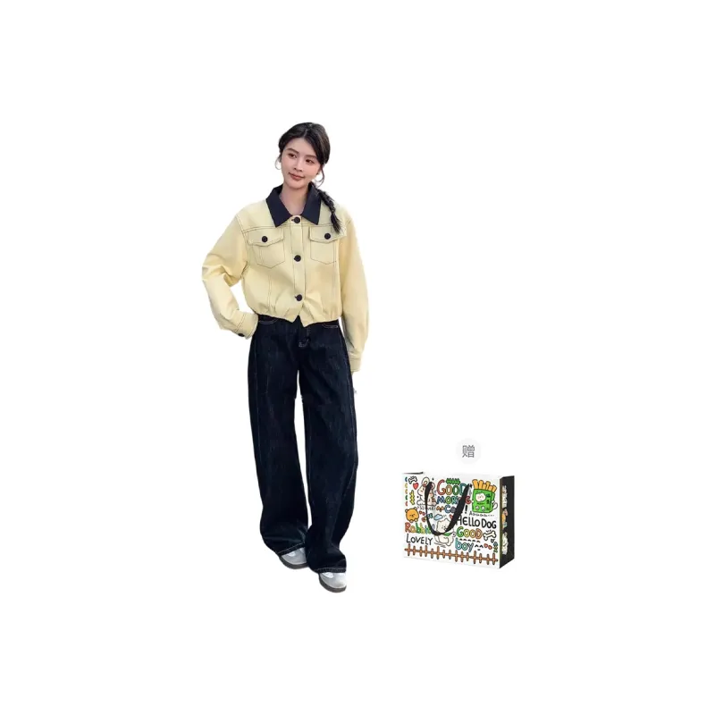 OURUOKE Cropped Coats Women's-4