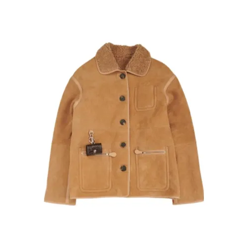 Saks Potts Leather Jacket Women's Brown