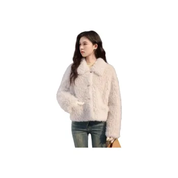 Alxnan Velvet Jackets Women's Oat