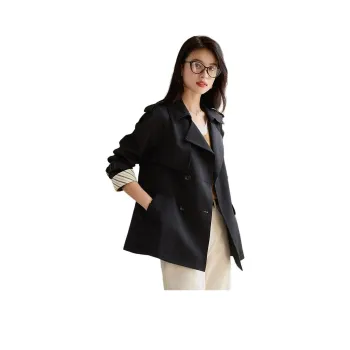 Yi Mengyuan Cropped Trench Coat Women's