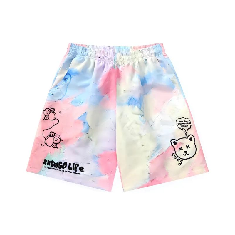 XXGOGO Casual Shorts Unisex Dazzling Print-0