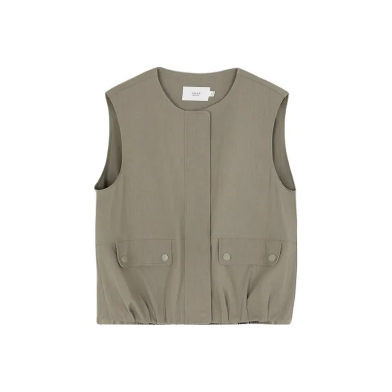 Mo Han Yi Mei Vest Women's Gray Green-0