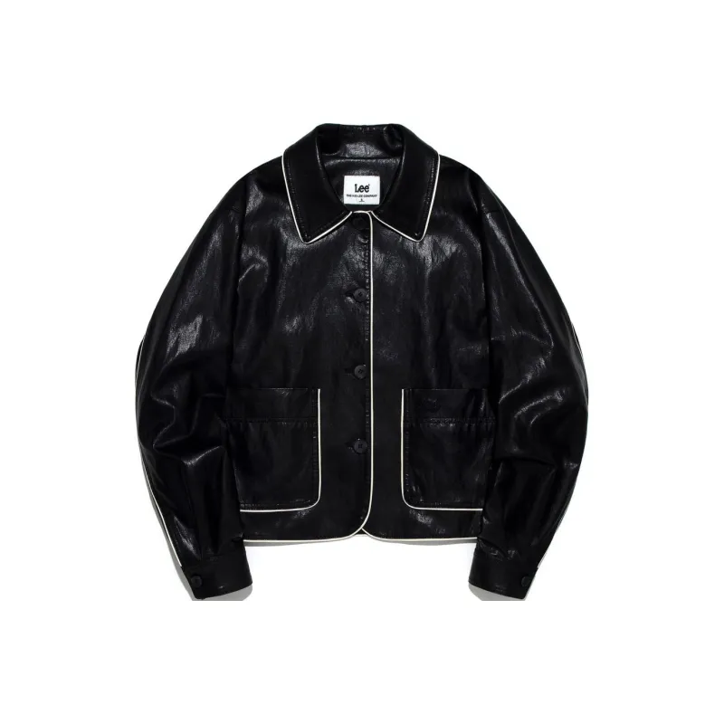Lee Leather Jacket Women's Black-0
