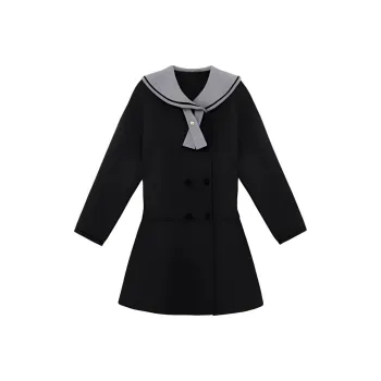 OYANXI Coats Women's Black