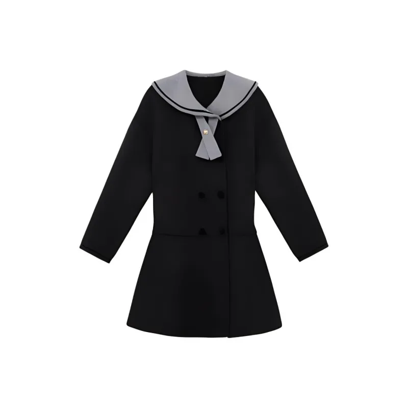 OYANXI Coats Women's Black-0